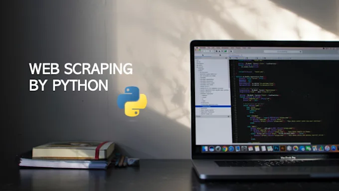 Visual of Python code structure and web elements.